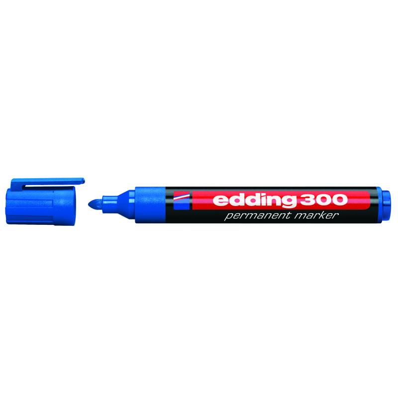 Маркер edding Permanent e-300/03, 1,5-3 мм круглий синій
